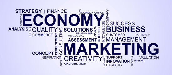 wordcloud for marketing and economy