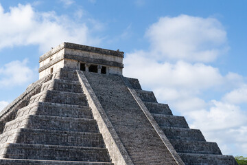 Part of Chichen Itza, one of the seven wonders of the modern world, in Mexico.