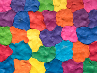 colorful plastic mass for modeling.