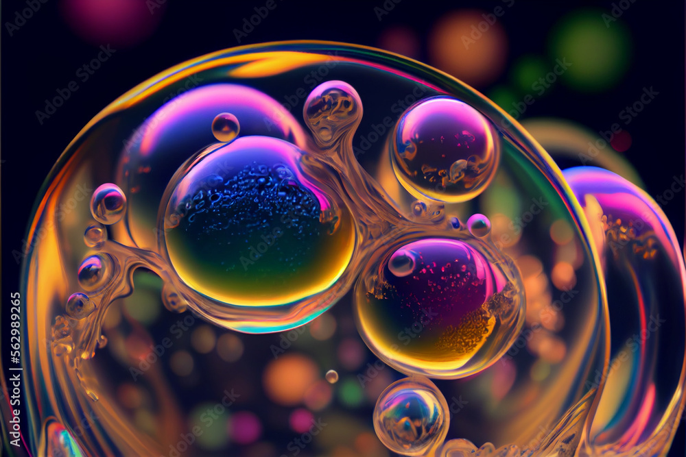 Poster soap bubble ball abstract background texture semicircle. beautiful background pattern texture for de