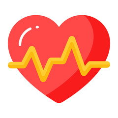 Trendy and modern vector of heartbeat in editable style