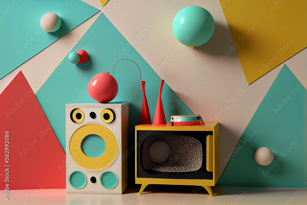 Poster Minimalism retro style concept. Background pattern for design.