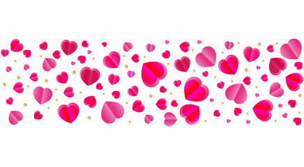 Background with flying hearts. Love. Valentine's day. For invitations, postcards, greetings and your decor.