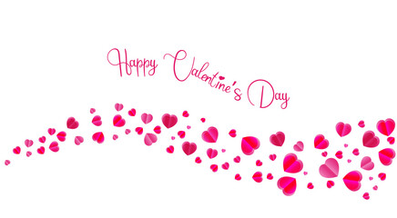 Background with flying hearts. Love. Valentine's day. For invitations, postcards, greetings and your decor.