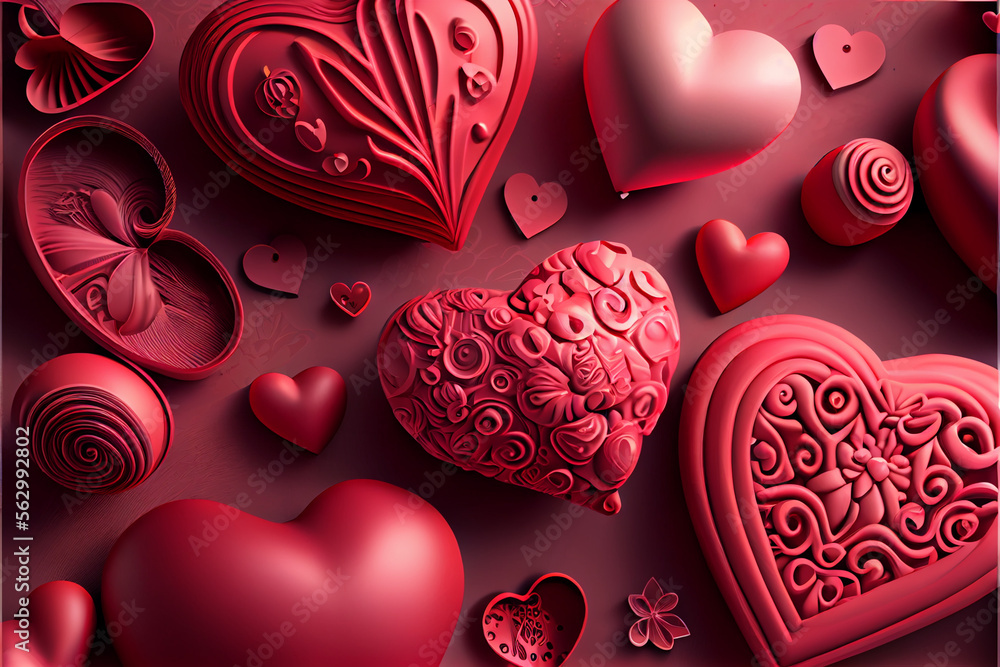Poster beautiful st. valentine's day background pattern for design.