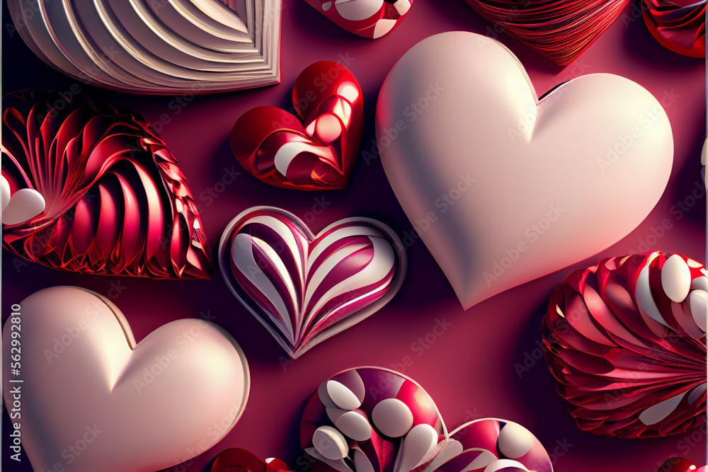 Poster beautiful st. valentine's day background pattern for design.