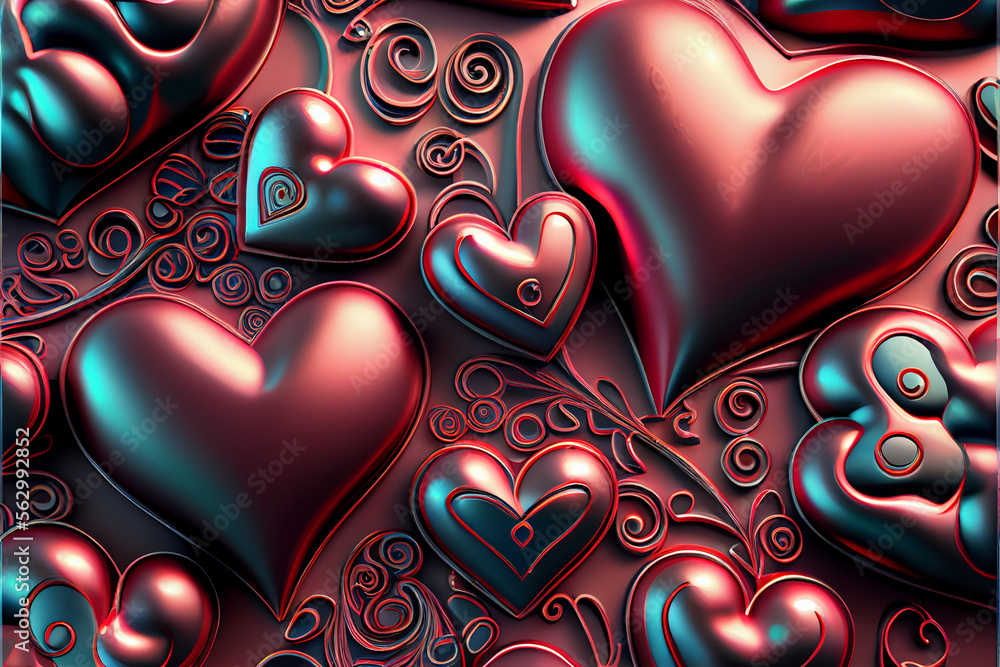 Poster beautiful st. valentine's day background pattern for design.