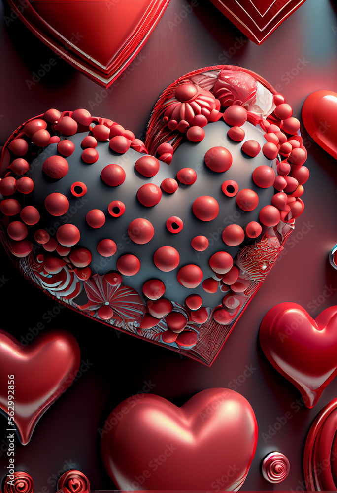 Poster beautiful st. valentine's day background pattern for design.