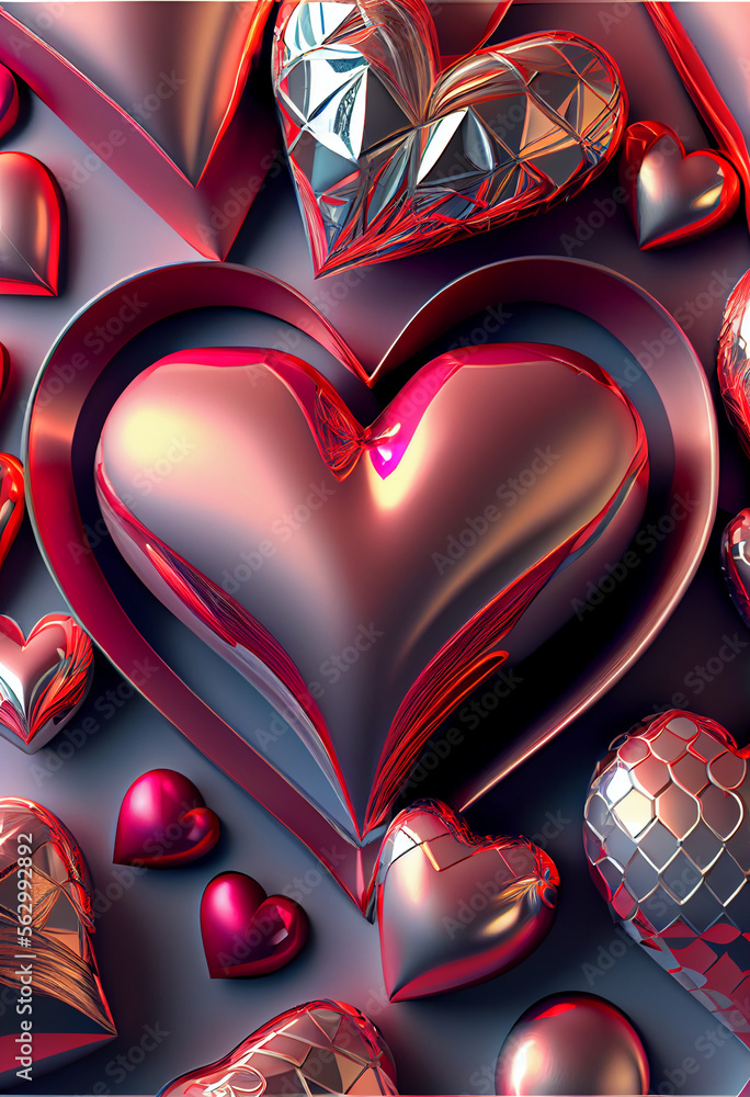 Poster beautiful st. valentine's day background pattern for design.