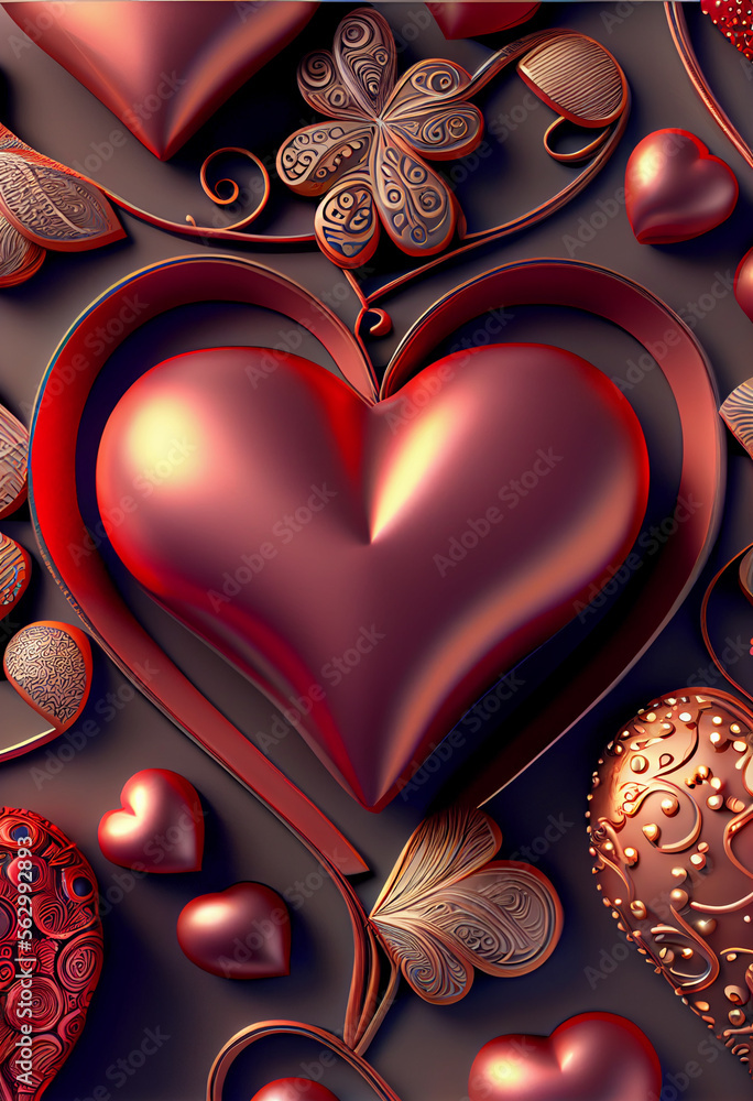 Poster beautiful st. valentine's day background pattern for design.