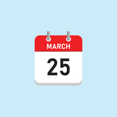 March 25 Concept Design. Vector Illustration.