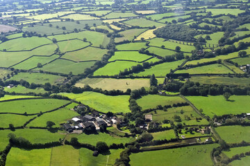 Fototapeta na wymiar The counties of Avon and Somerset from the air