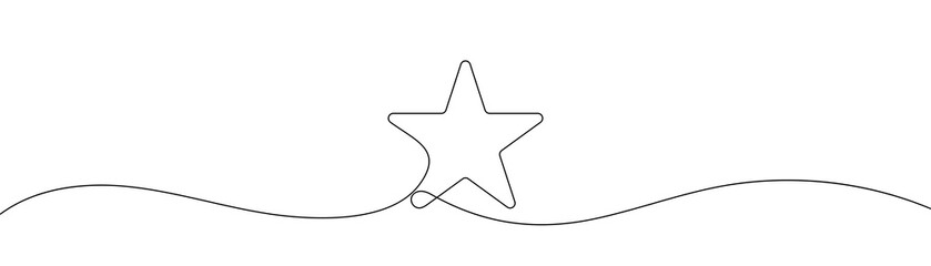 hand draw stars illustration in continuous line arts style vector