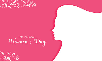 International happy women's day T-shirt, banner, poster, flyer, brochure, invitation card design template