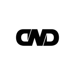 DND letter monogram logo design vector