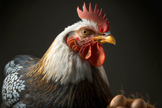 Huhn im Stall, ki generated