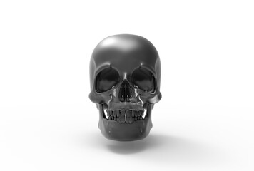metallic skull 3D model