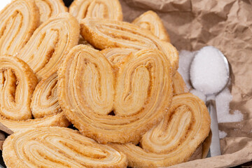 Bakery And Pastry - Tasty Puff Pastry Hearts Covered With Sugar