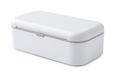 White plastic food container isolated on white background