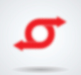 sideways. dotted sign. Arrow element for your design.Striped direction. vector illustration
