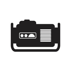 Diesel generator silhouette. Vector illustration.
