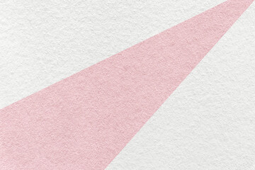 Texture of old craft white and pink color paper background, macro. Structure of vintage abstract...