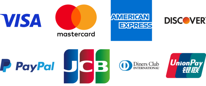 Visa Mastercard Credit card payment method system companies logo. American  Express, Discover, PayPal, JCB, Diners Club, UnionPay icons. Vector  editorial illustration Stock Vector | Adobe Stock