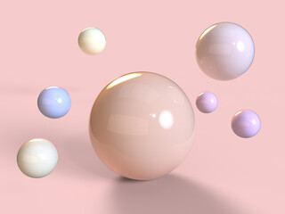 A background with elegant beautiful 3d spheres. Good for any project.