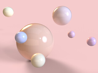 A background with elegant beautiful 3d spheres. Good for any project.