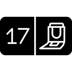 Seat Number Seventeen Icon