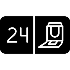 Seat Number Twenty Four Icon