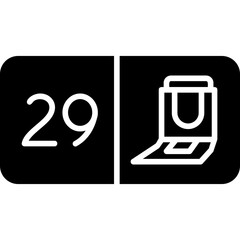 Seat Number Twenty Nine Icon