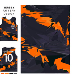 Abstract painting art concept vector jersey pattern template for printing or sublimation sports uniforms football volleyball basketball e-sports cycling and fishing Free Vector.