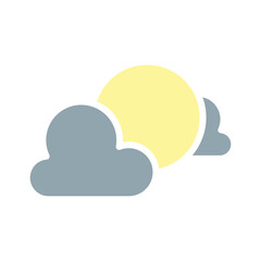 Cloudy icon vector design template