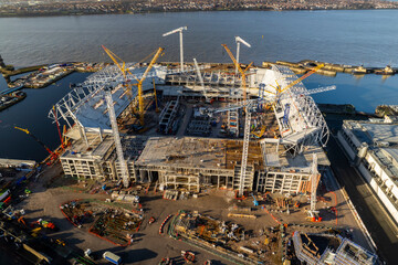 January 2023 Everton Football Club new stadium under construction 