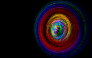Gravity light circle in dark sky - astronomy background wallpaper