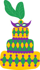 Mardi Gras Cake