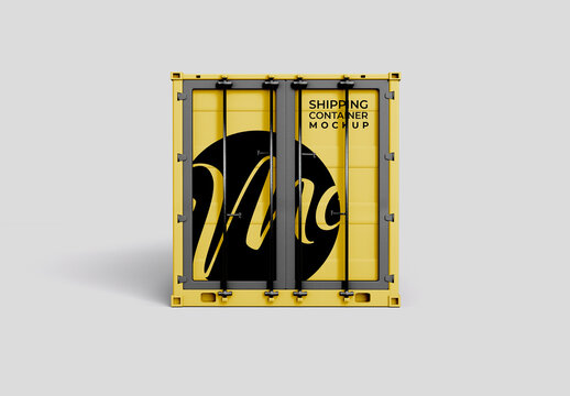 Front View Shipping Container Mockup
