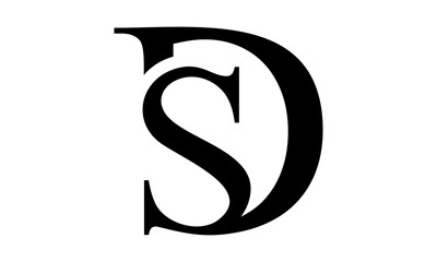elegant DS icon letter logo