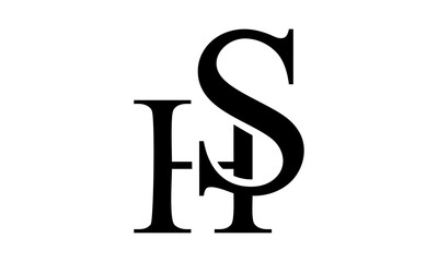 luxury brand logo HS letter alphabet