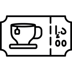 Tea Ticket Icon