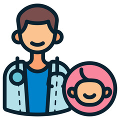 male pediatrician illustration