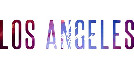 Los Angeles Typography poster. T-shirt fashion Design. Template for poster, print, banner, flyer. Concept for print production. 