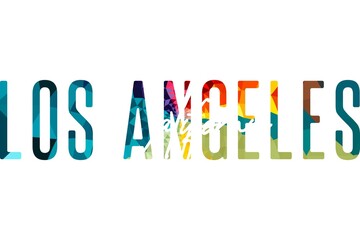 Los Angeles Typography poster. T-shirt fashion Design. Template for poster, print, banner, flyer. Concept for print production. 