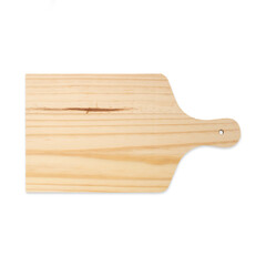 Wooden cutting board isolated over white background