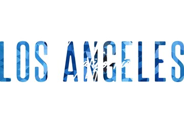 Los Angeles Typography poster. T-shirt fashion Design. Template for poster, print, banner, flyer. Concept for print production. 