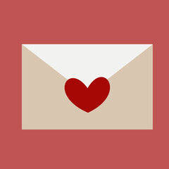 Love envelope vector illustration, potion, Valentine's day, hearts, love, pink, red, for print, background, icon, design, symbol, cute, couple, cartoon, textile, sweethearts, gift card