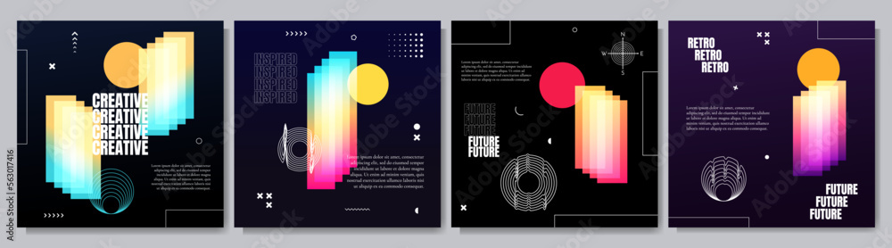 Aufkleber vector illustration. abstract surreal background. memphis pattern. geometric shape. design elements 
