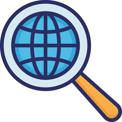 Global search, globe  Vector Icon which can easily modify or edit
