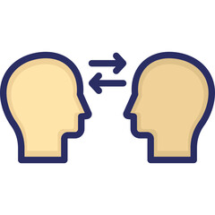 Communication, interaction  Vector Icon which can easily modify or edit
